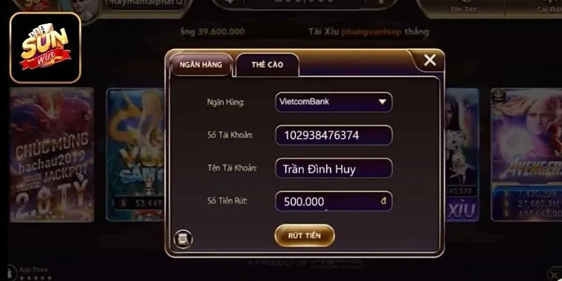 Rút tiền với tính bảo mật cao